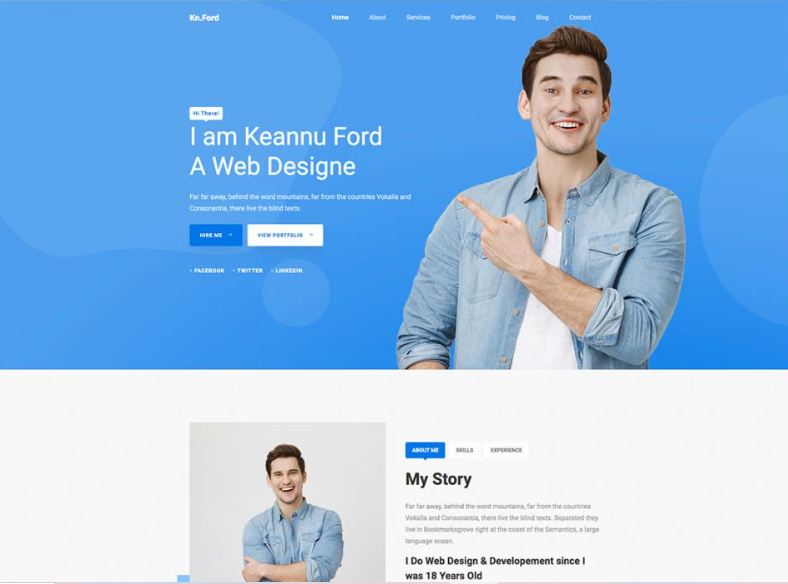 Keannu website preview